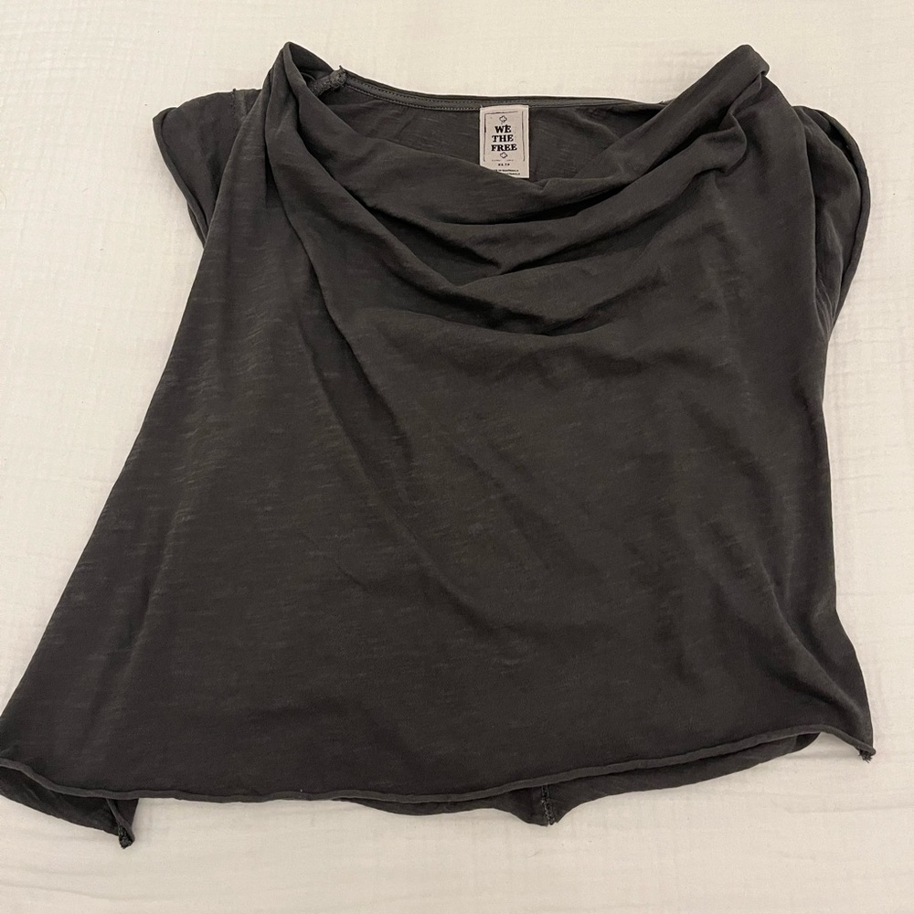 Free People Gray Tee